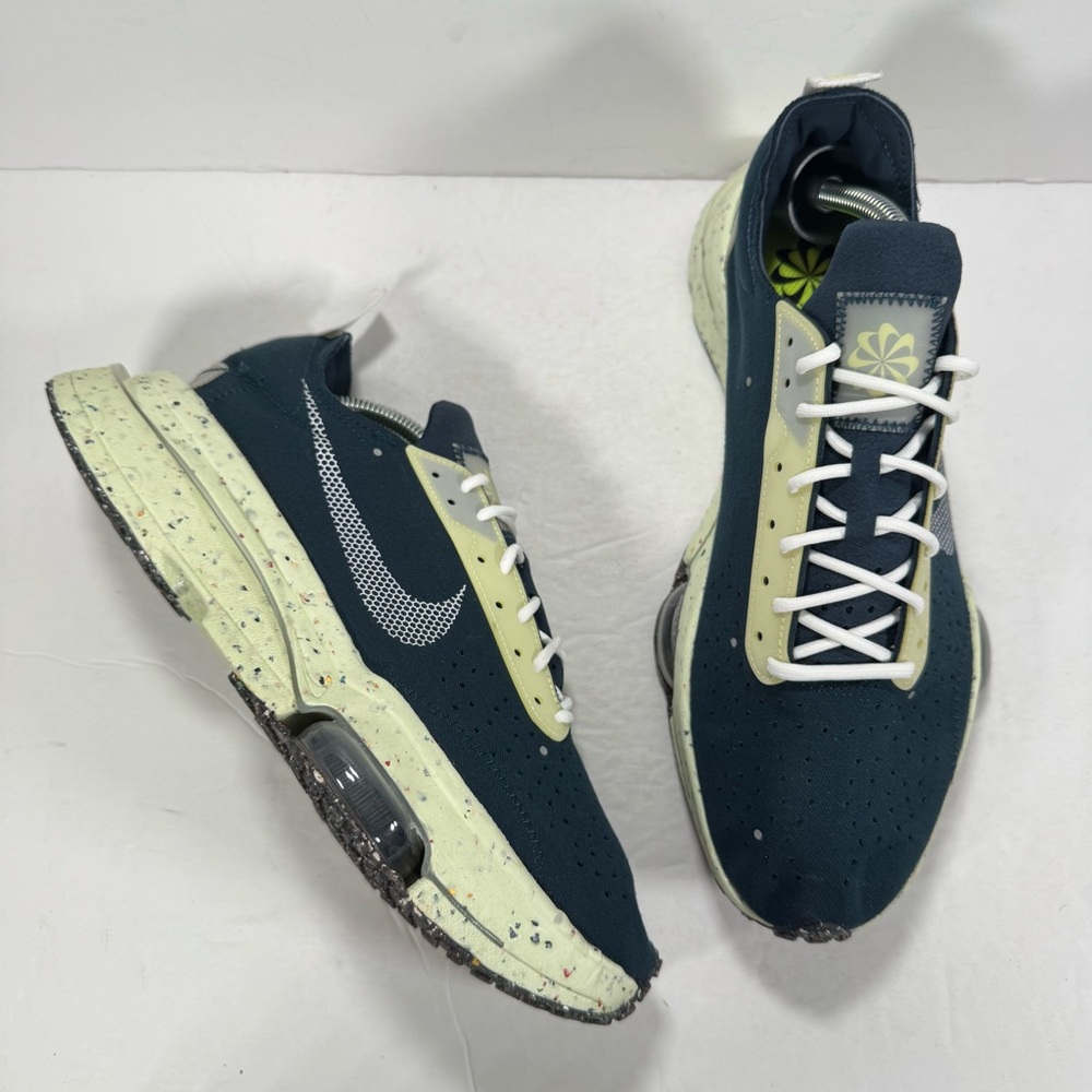 Nike Air Zoom Type Crater Armory Navy White Lime Ice Sneakers Men Size 10